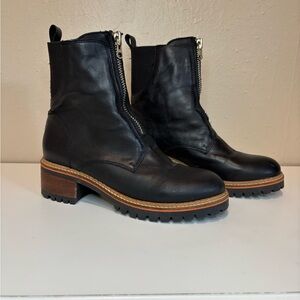 Hee women’s leather front zip boots